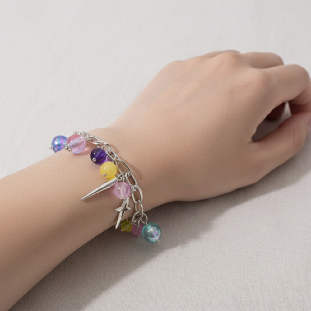Cartoon Anime K-POP: Demon Slayer Girl Group Bracelet Fashion DIY Beaded Alloy Drip Oil Jewelry