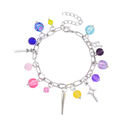 Cartoon Anime K-POP: Demon Slayer Girl Group Bracelet Fashion DIY Beaded Alloy Drip Oil Jewelry